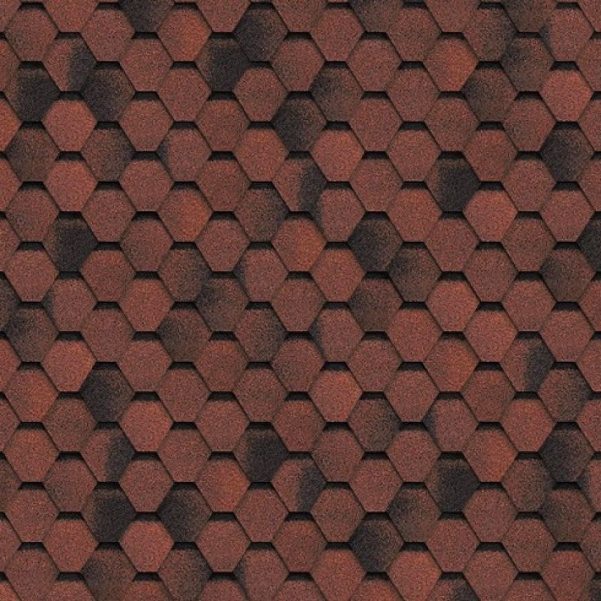 Гибкая черепица Shinglas, Финляндия, Соната, Красный цвет купить в Воронеже