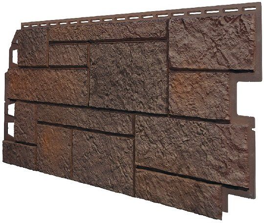 Фасадная панель VOX Sandstone (Сандстоун) в темно-коричневом цвете купить в Воронеже