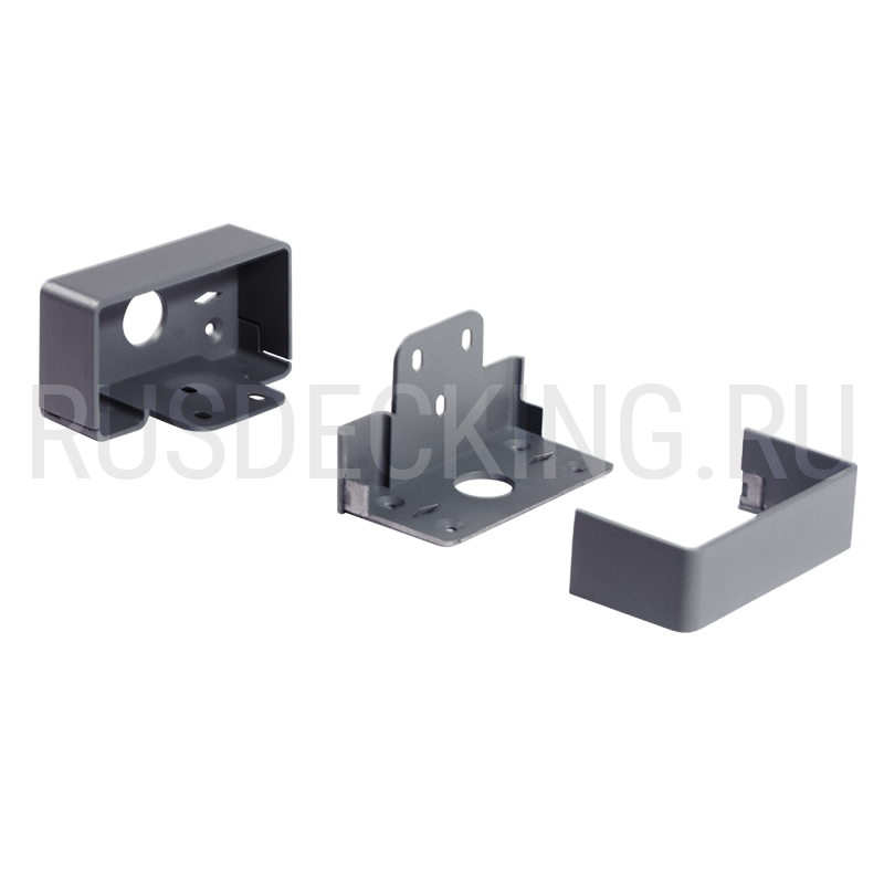Комплект крепления перил прямое RusDecking Unodeck Серый купить в Воронеже