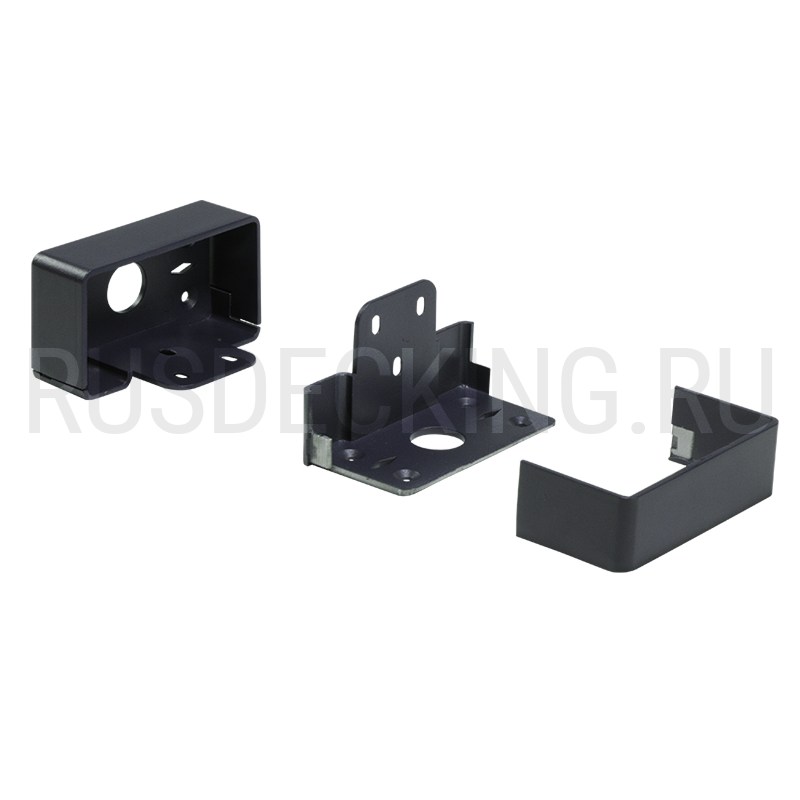 Комплект крепления перил прямое RusDecking Unodeck Графит купить в Воронеже