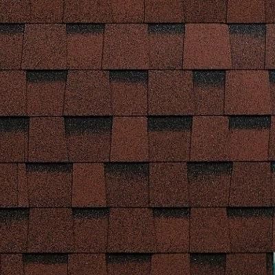Двухслойная ламинированная черепица Shinglas, Фазенда, Красный цвет купить в Воронеже