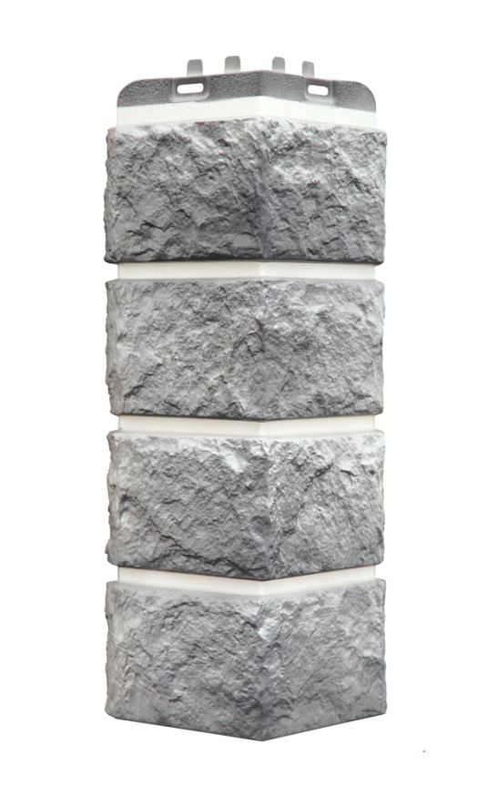 Угол наружный Grand Line, Колотый Камень Design Plus, Гранит (белый шов) купить в Воронеже
