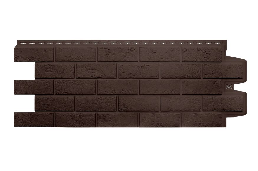 Фасадная панель Grand Line, Состаренный кирпич Classic, Шоколадный купить в Воронеже