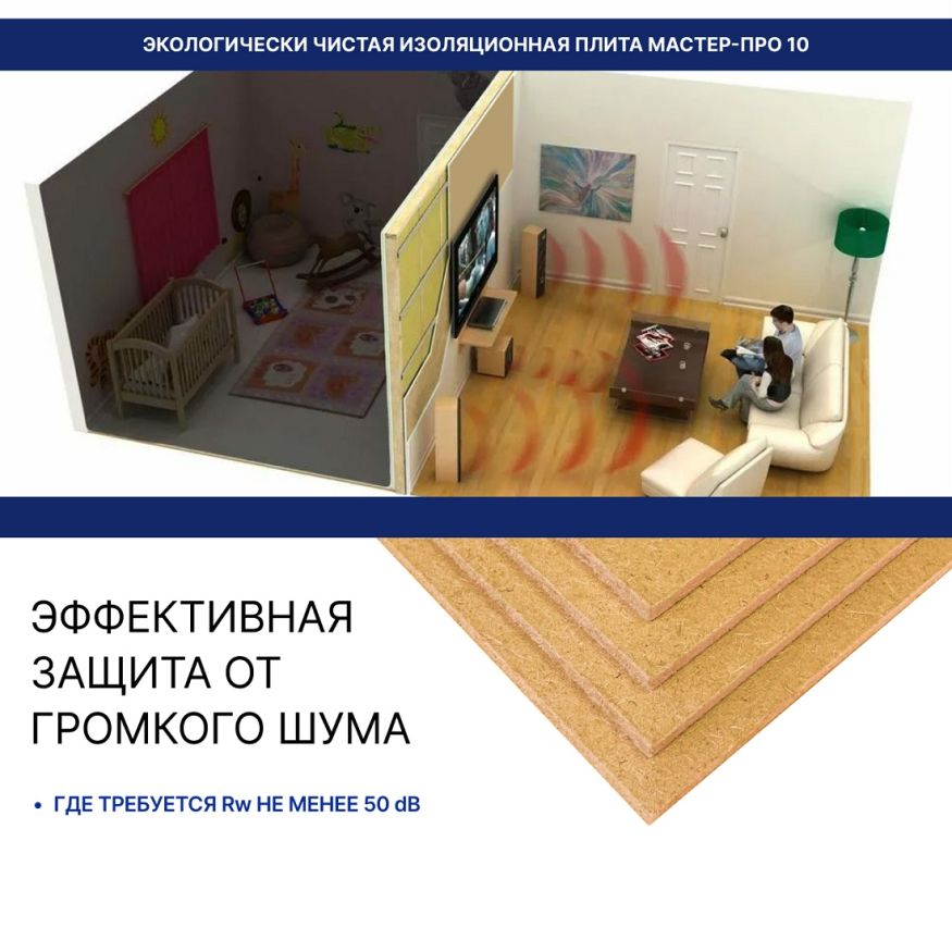 Изоляция хвойная Мастер 10 мм ПРО 1200х600х10 мм (7,2 м²) купить в Воронеже
