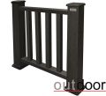 Ограждение из ДПК Outdoor Classic 3D STORM черного цвета купить в Воронеже