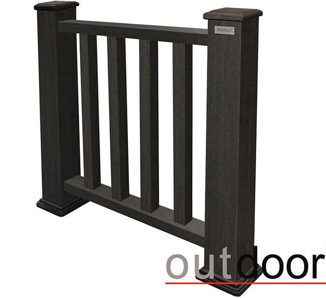 Ограждение из ДПК Outdoor Classic 3D STORM черного цвета купить в Воронеже