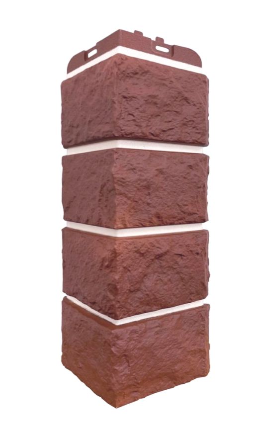 Угол наружный Grand Line, Колотый Камень Design Plus, Корица (белый шов) купить в Воронеже