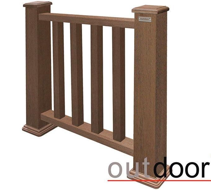 Ограждение из ДПК Outdoor Classic 3D STORM в коричневом миксе. купить в Воронеже