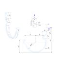 Крюк короткий усиленный модернизированный с комплектом крепления Aquasystem, PU MATT, RAL 9003 Белый 125/90 купить в Воронеже