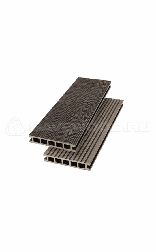 Террасная доска ДПК SaveWood, SW Ornus (R), Темно-коричневый купить в Воронеже