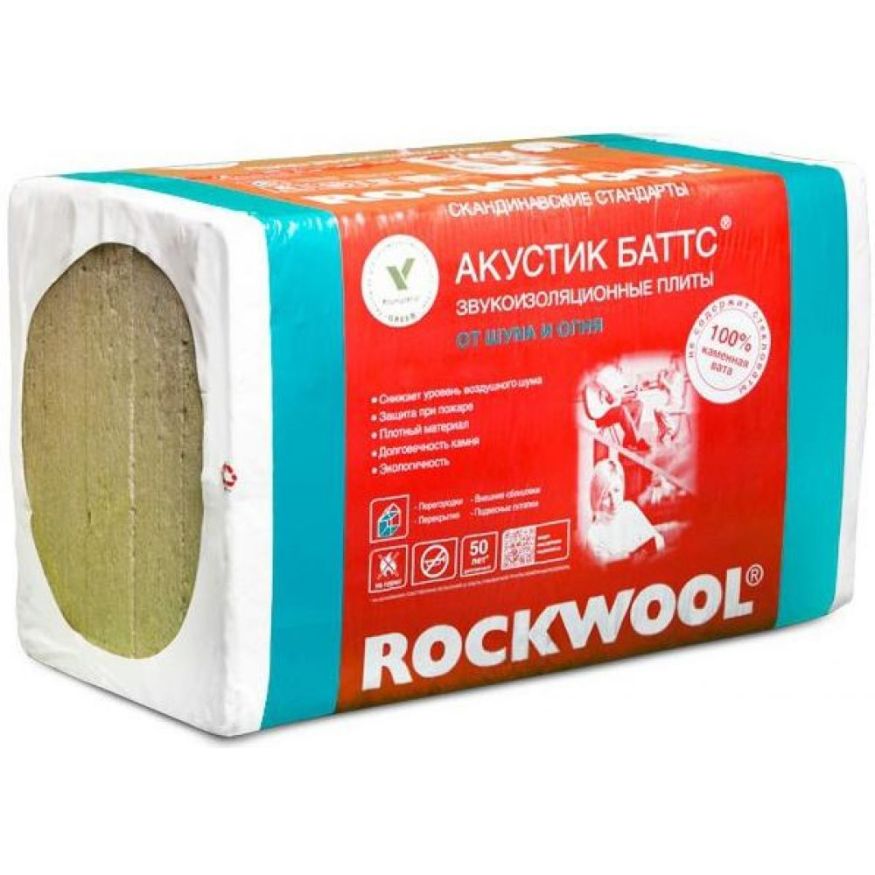 Утеплитель Акустик Баттс 50X600X1000 Rockwool купить в Воронеже