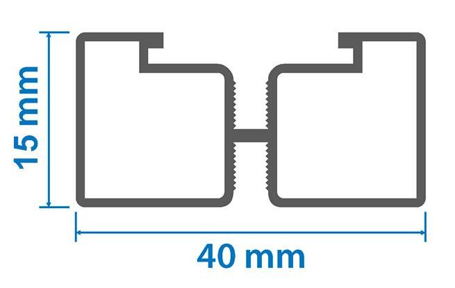 Алюминиевая опорная лага KRONEX Slim 40x15x3000 мм купить в Воронеже