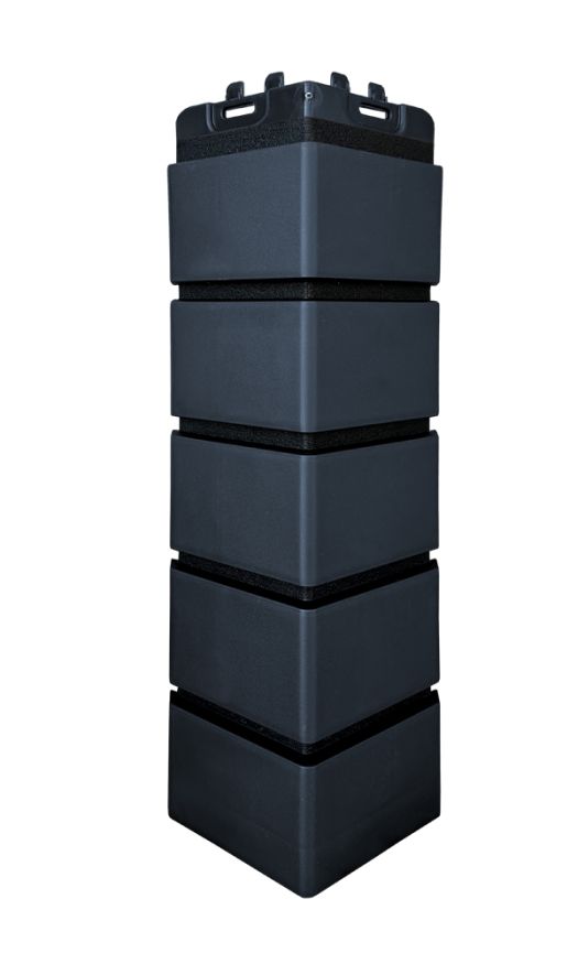 Угол наружный Grand Line, Клинкерный кирпич Design, Графит, шов RAL 9005 купить в Воронеже