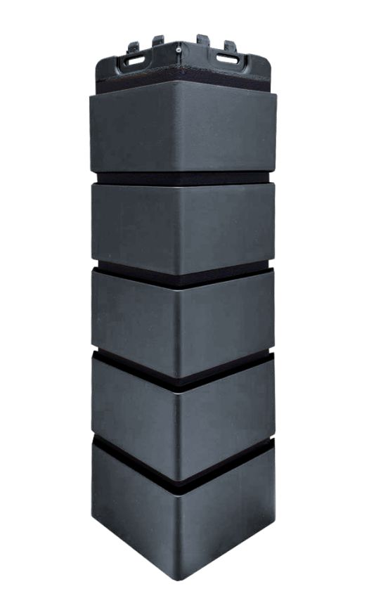 Угол наружный Grand Line, Состаренный кирпич Design, Графит, шов RAL 9005 купить в Воронеже