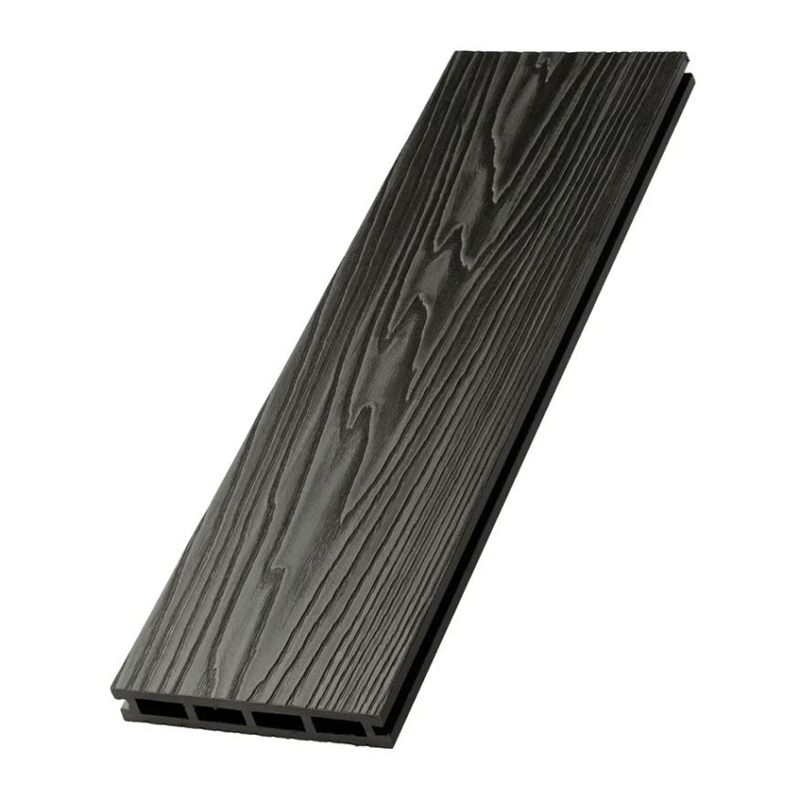 Террасная доска ДПК NanoWood New 3D тиснение + вельвет Графит купить в Воронеже