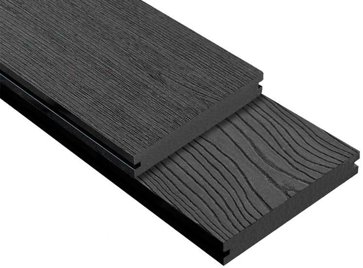 Террасная доска DPK Outdoor 3D полнотелая STORM/OCEAN BLACK черного цвета купить в Воронеже
