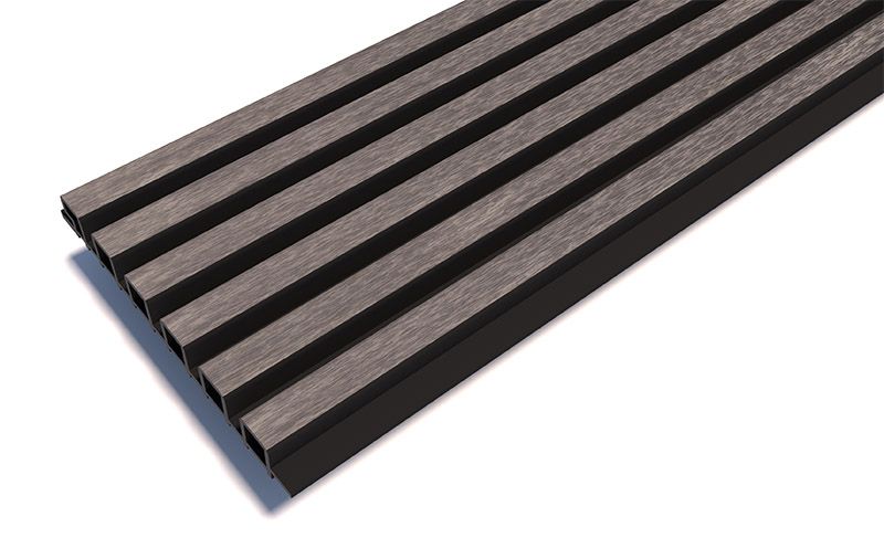 Реечные панели Woodwex, Lines Ultra, Smoke gray купить в Воронеже