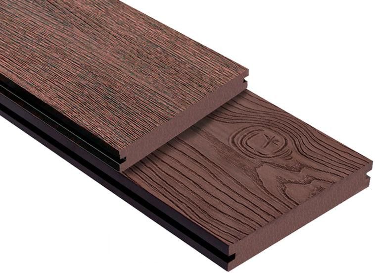 Террасная доска ДПК Outdoor 3D сплошная STORM/OCEAN BROWN коричневая смешанная купить в Воронеже