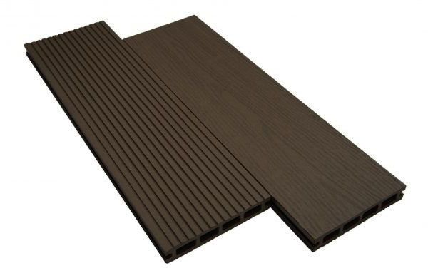 Террасная доска WOODVEX Select из ДПК темно-коричневого цвета купить в Воронеже