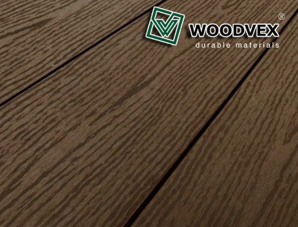 Террасная доска WOODVEX Select из ДПК темно-коричневого цвета купить в Воронеже
